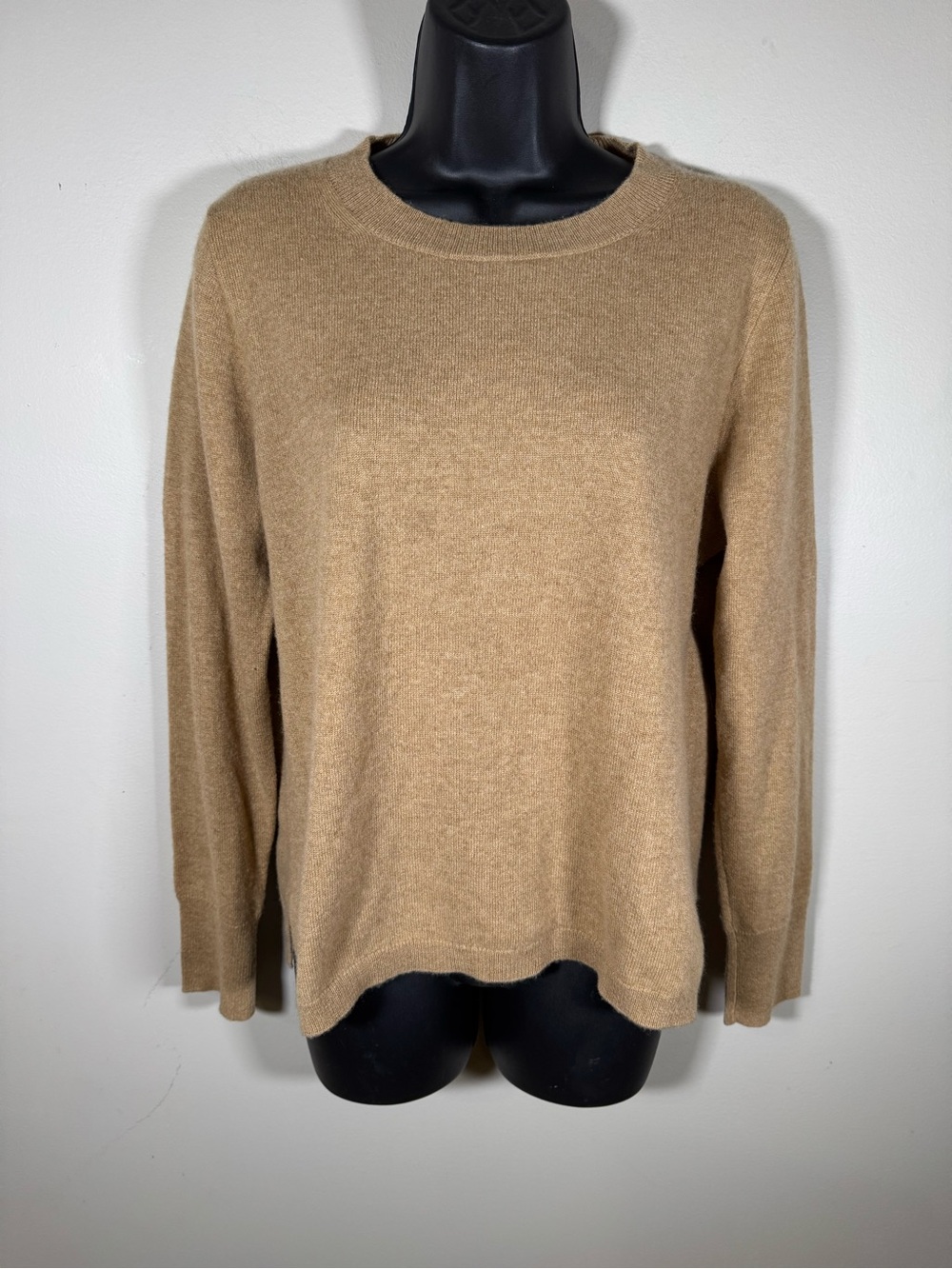 J.Crew 100% Cashmere Camel Crewneck Sweater Size Large